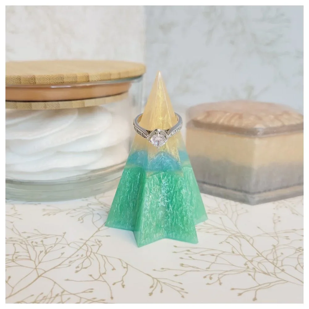 Ring Stand Ring Holder Ring Cone Ring Keeper Decorative Mint Green Ring Stand